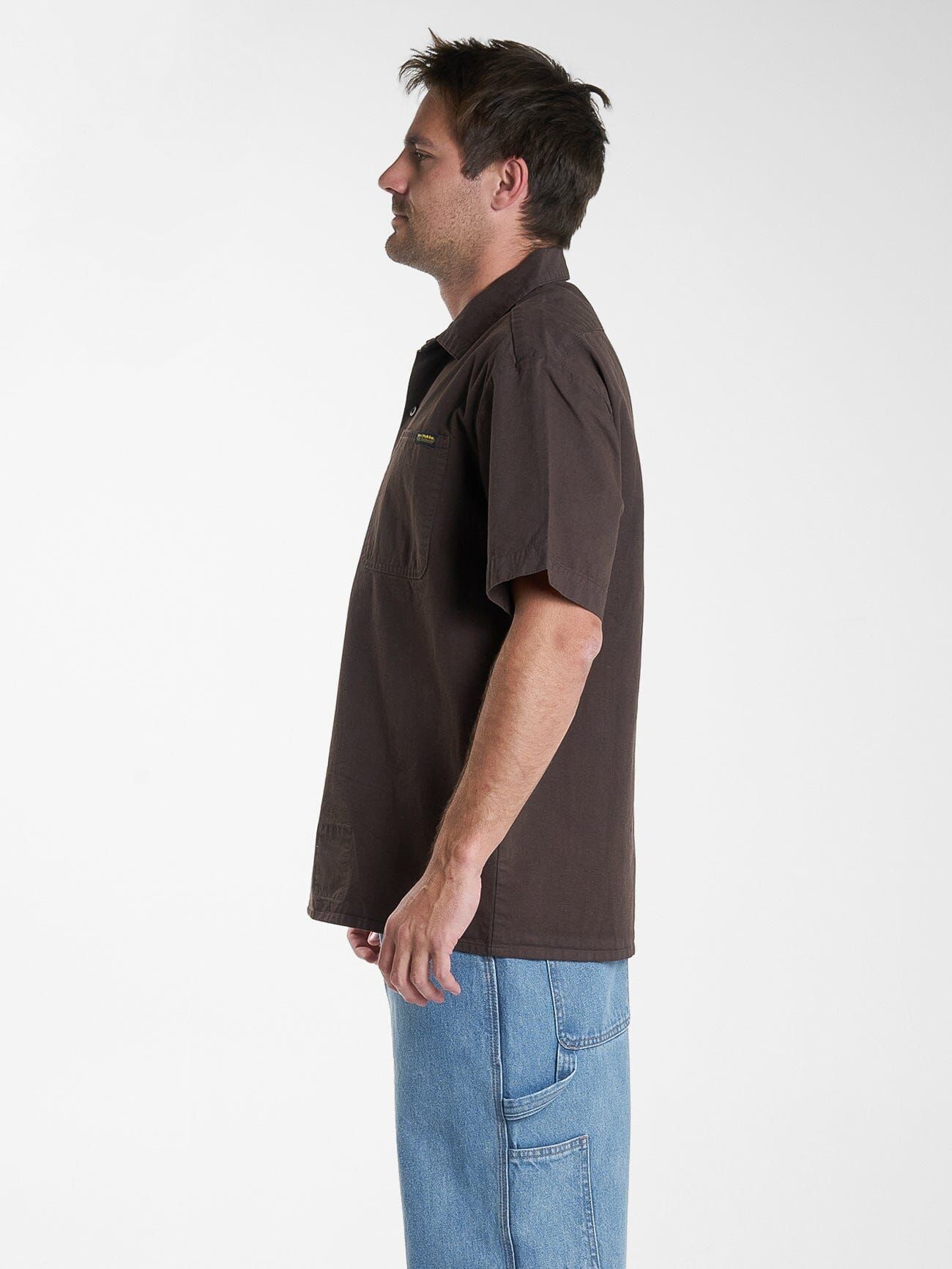 Hard Yakka X Thrills Short Sleeve Shirt - Postal Brown sold by Thrills product image thumbnail 5
