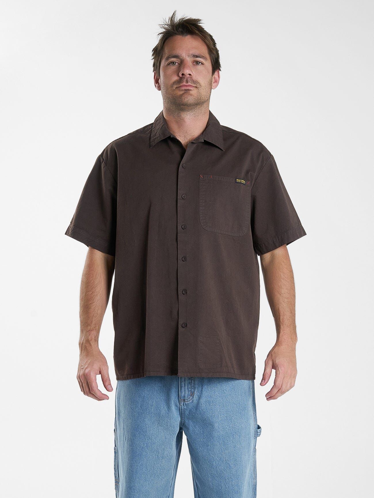 Hard Yakka X Thrills Short Sleeve Shirt - Postal Brown sold by Thrills product image thumbnail 2