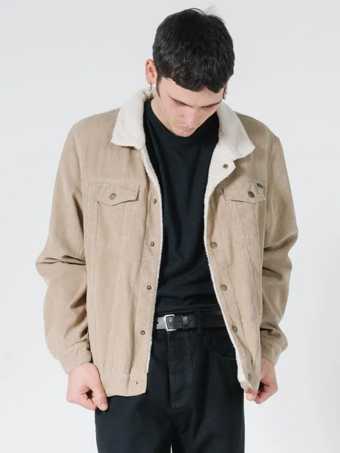 Sherpa Wanderer Corduroy Jacket - Vintage Khaki sold by Thrills