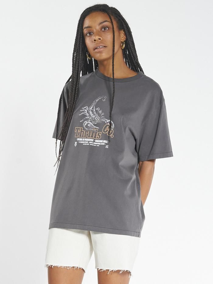 Raising Hell Merch Fit Tee - Vintage Black sold by Thrills