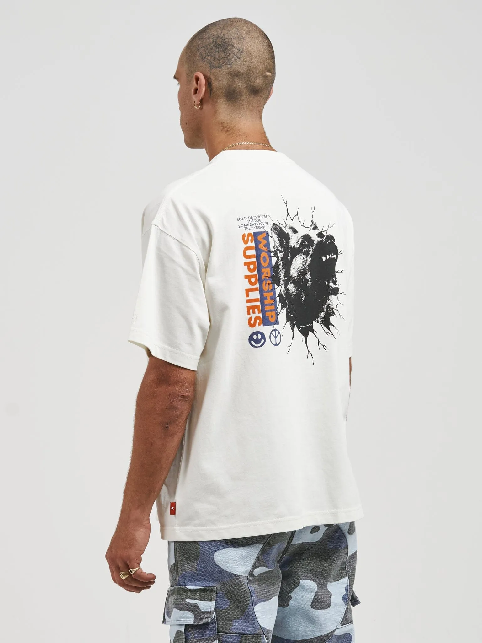 All Bark Oversize Tee - Bone sold by Thrills product image thumbnail 4