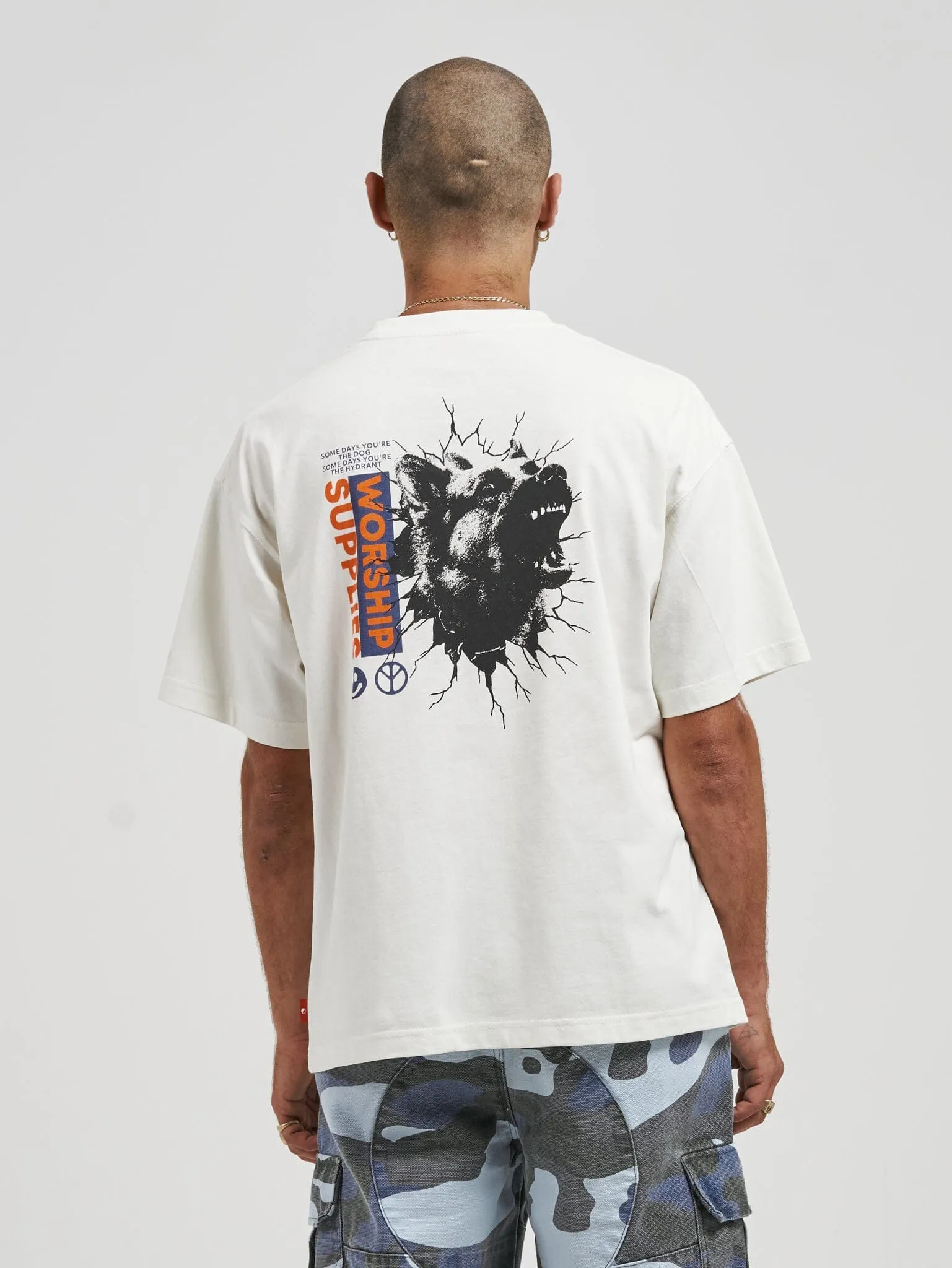 All Bark Oversize Tee - Bone sold by Thrills product image thumbnail 5