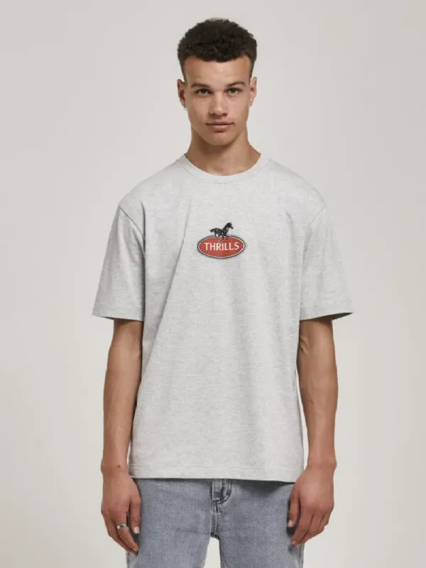 Chariot Oval Oversize Fit Tee - Snow Marle sold by Thrills