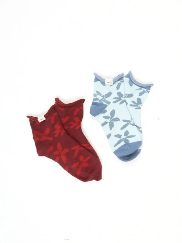 Azealia Sock 2 Pack - Port - Baby Blue made by Thrills