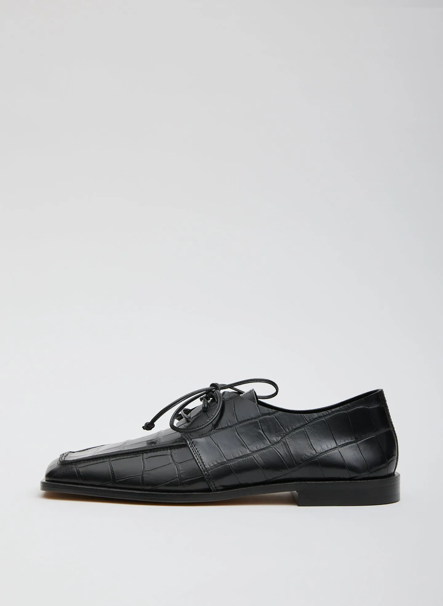 Brody Square Toe Loafer Crocodile Embossed sold by Tibi