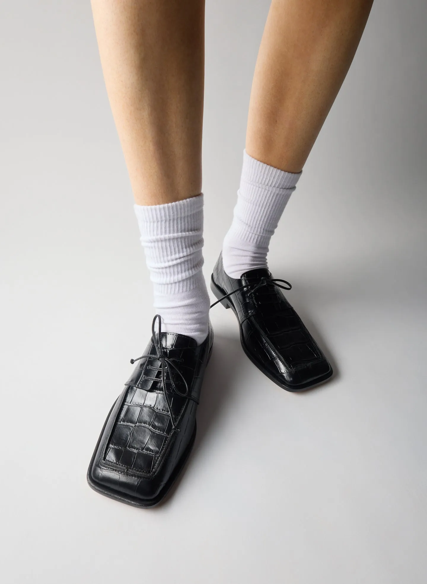 Brody Square Toe Loafer Crocodile Embossed sold by Tibi product image thumbnail 2