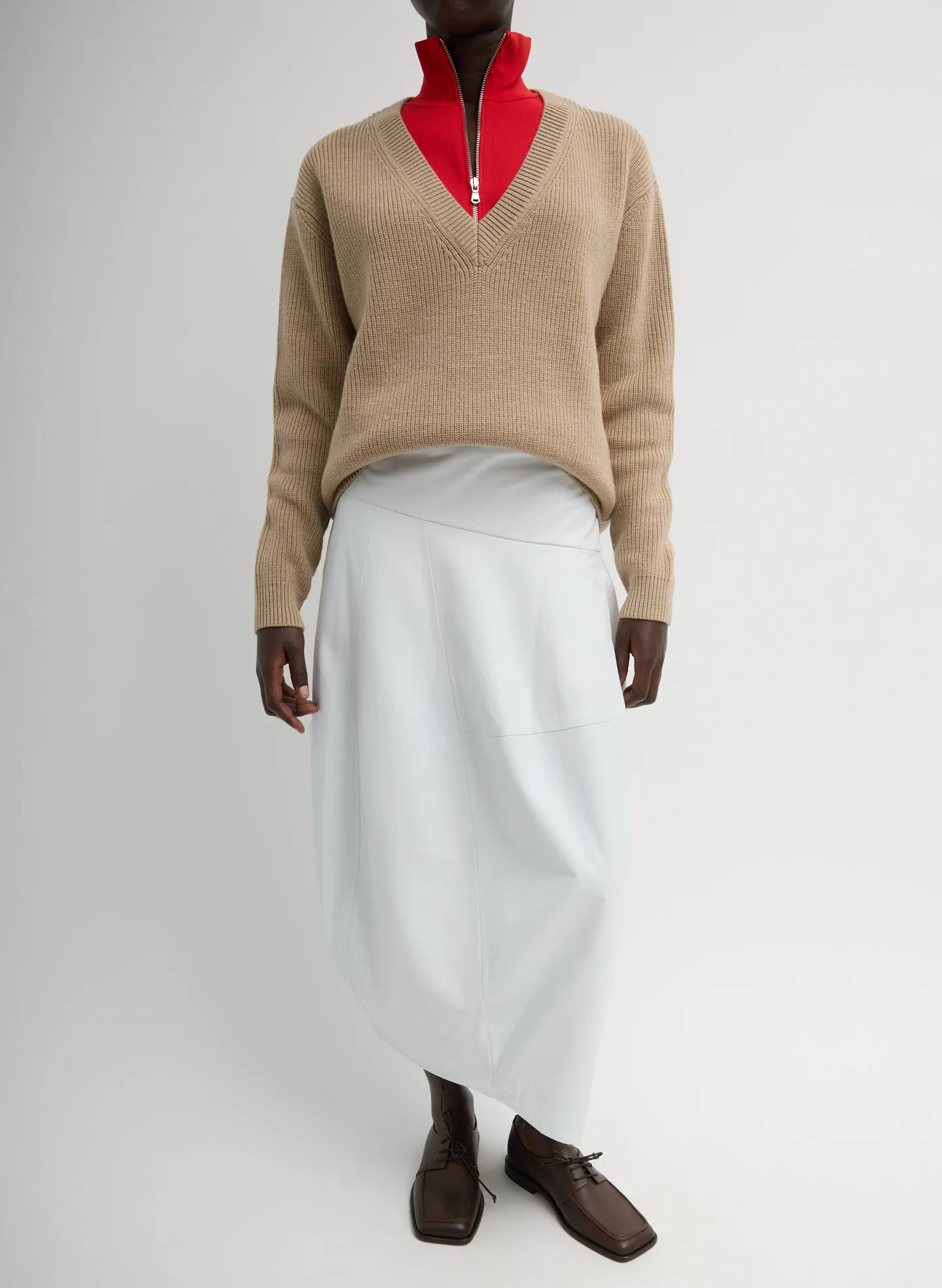 Leather Asymmetrical Balloon Skirt sold by Tibi