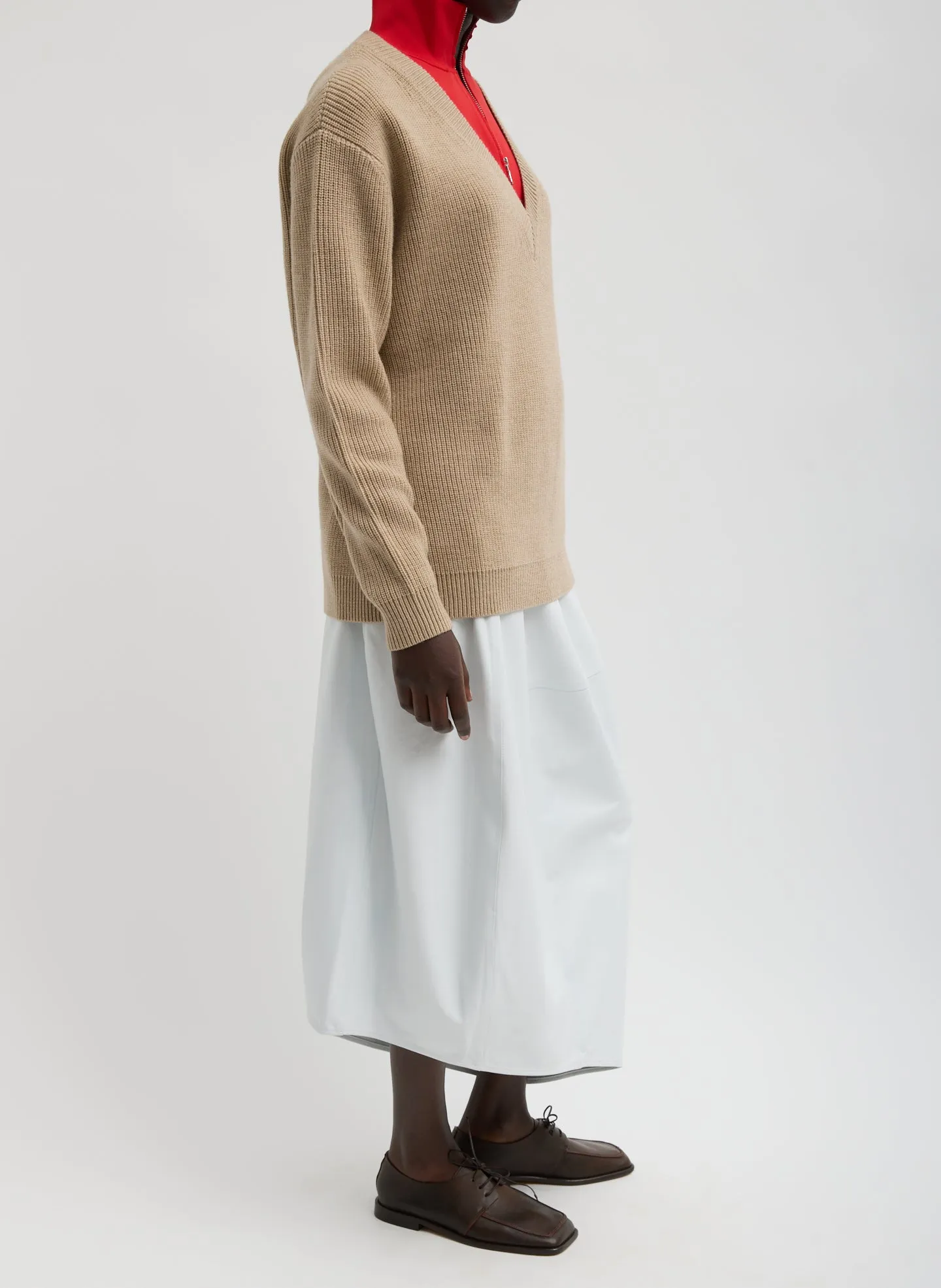 Leather Asymmetrical Balloon Skirt sold by Tibi product image thumbnail 2