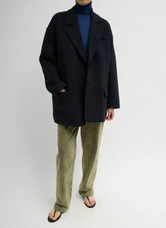 Luxe Double Faced Wool Angora Liam Blazer sold by Tibi