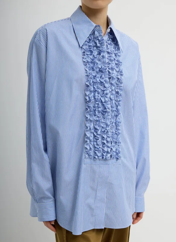 Striped Shirting Easy Tuxedo Shirt sold by Tibi