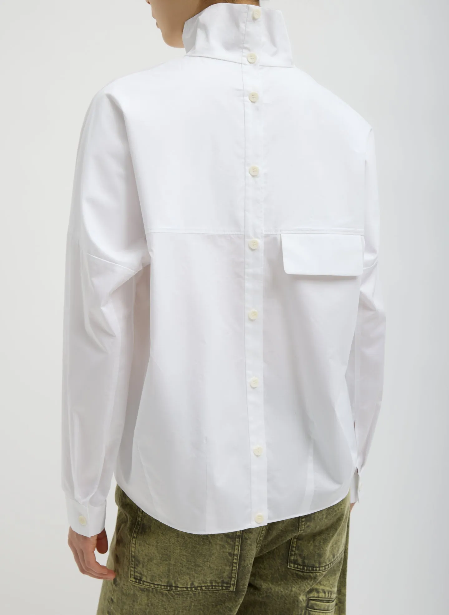 Eco Poplin Funnel Neck Dolman Top sold by Tibi product image thumbnail 2