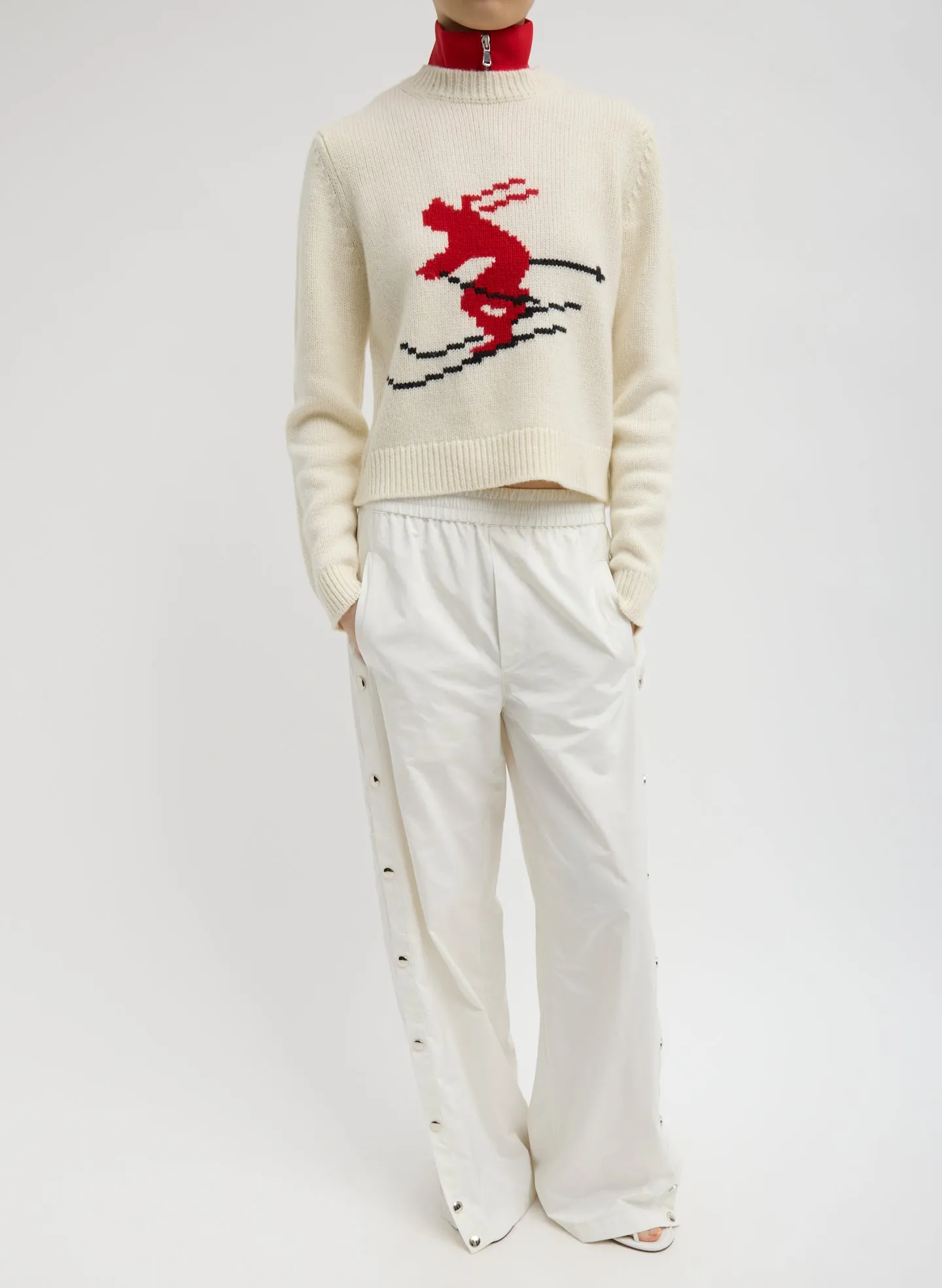 Soft Wool Ski Shrunken Sweater sold by Tibi product image thumbnail 3
