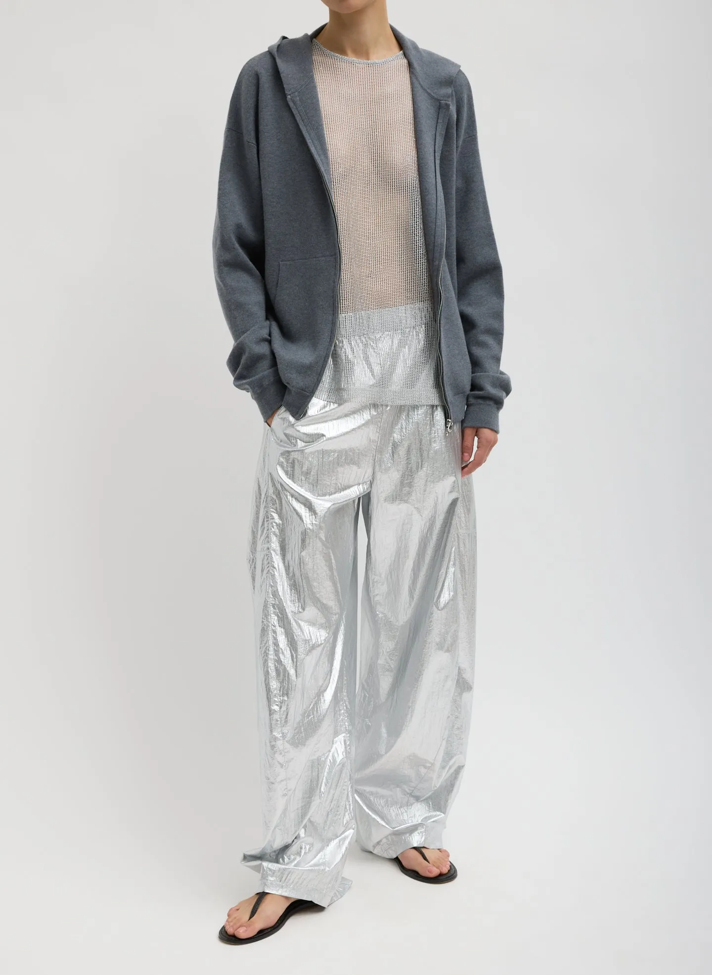 Double Faced Cashmere Hoodie sold by Tibi product image thumbnail 5