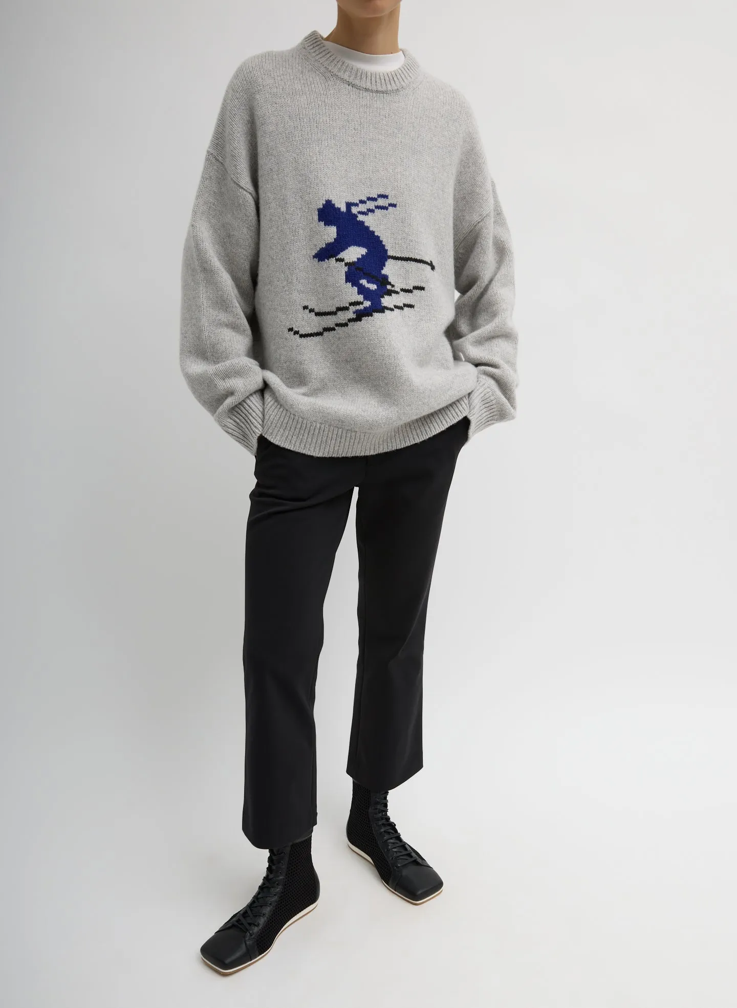 Soft Wool Ski Easy Pullover Crewneck Sweater sold by Tibi product image thumbnail 4