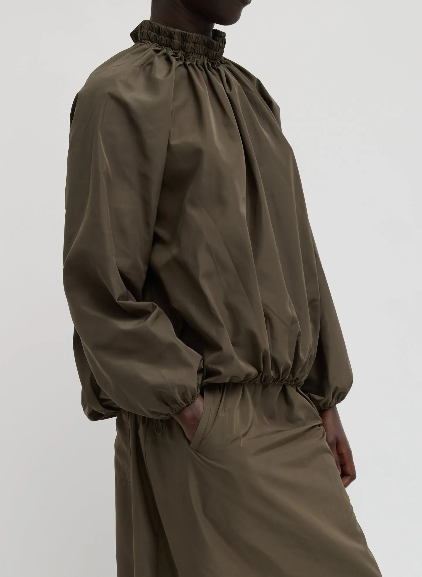 Italian Sporty Nylon Shirred Anorak Top sold by Tibi product image thumbnail 2