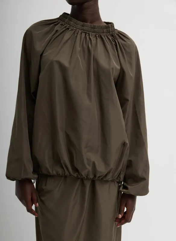Italian Sporty Nylon Shirred Anorak Top sold by Tibi