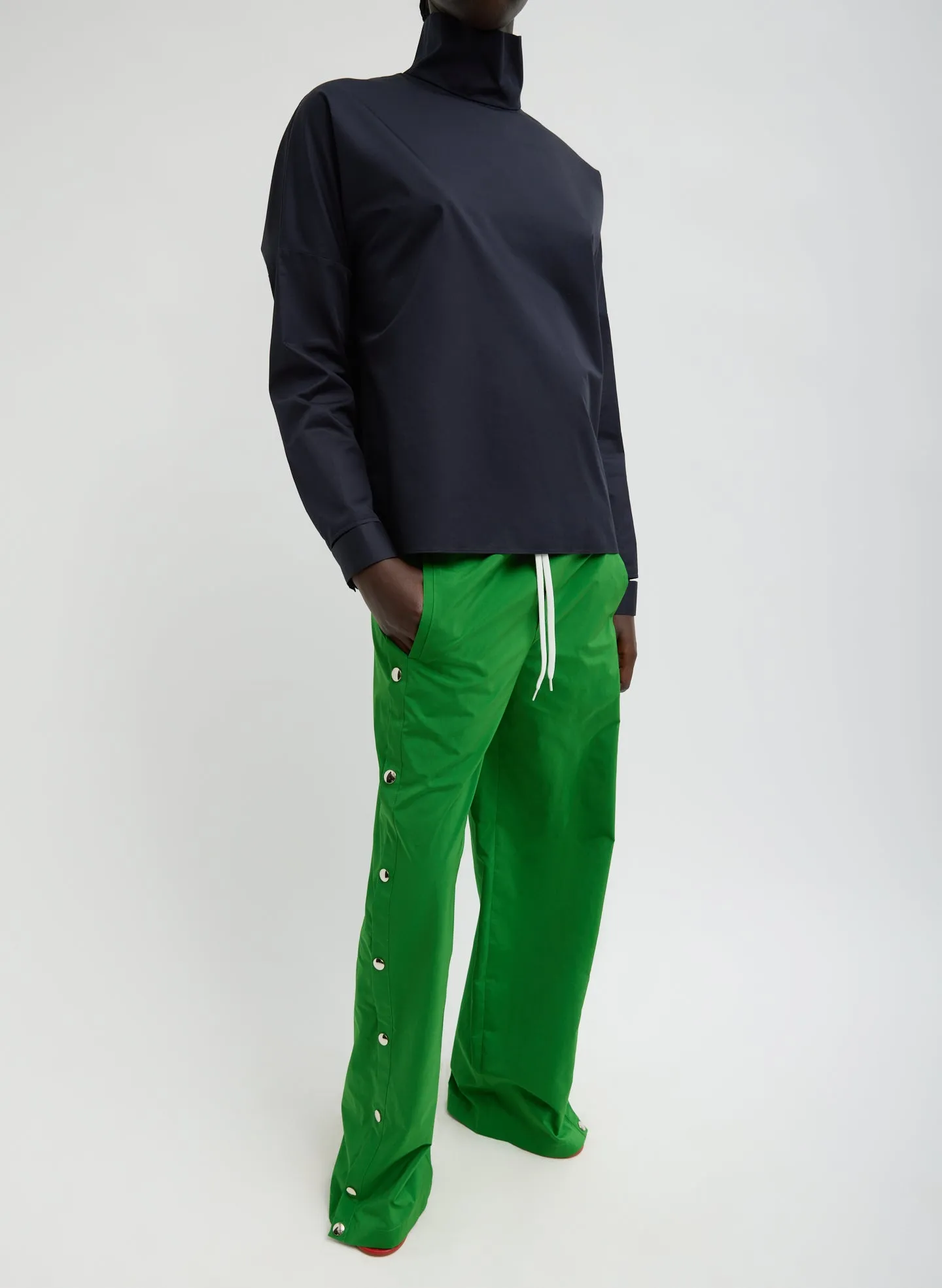Eco Poplin Funnel Neck Dolman Top sold by Tibi product image thumbnail 4