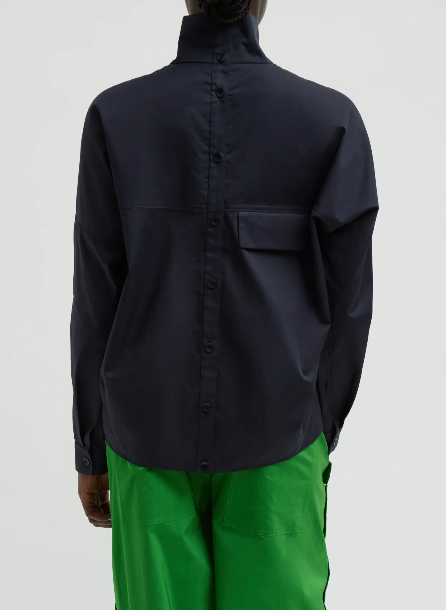 Eco Poplin Funnel Neck Dolman Top sold by Tibi product image thumbnail 3