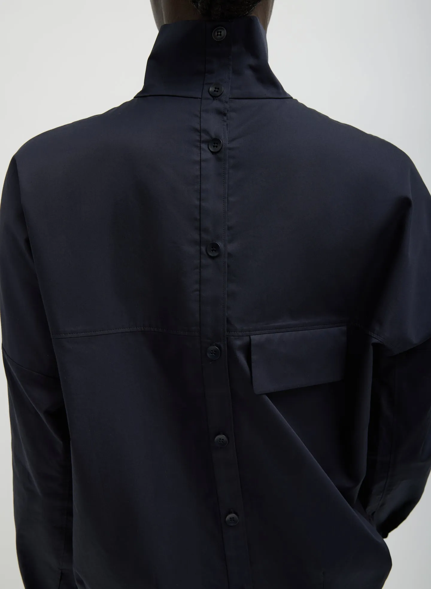Eco Poplin Funnel Neck Dolman Top sold by Tibi product image thumbnail 5
