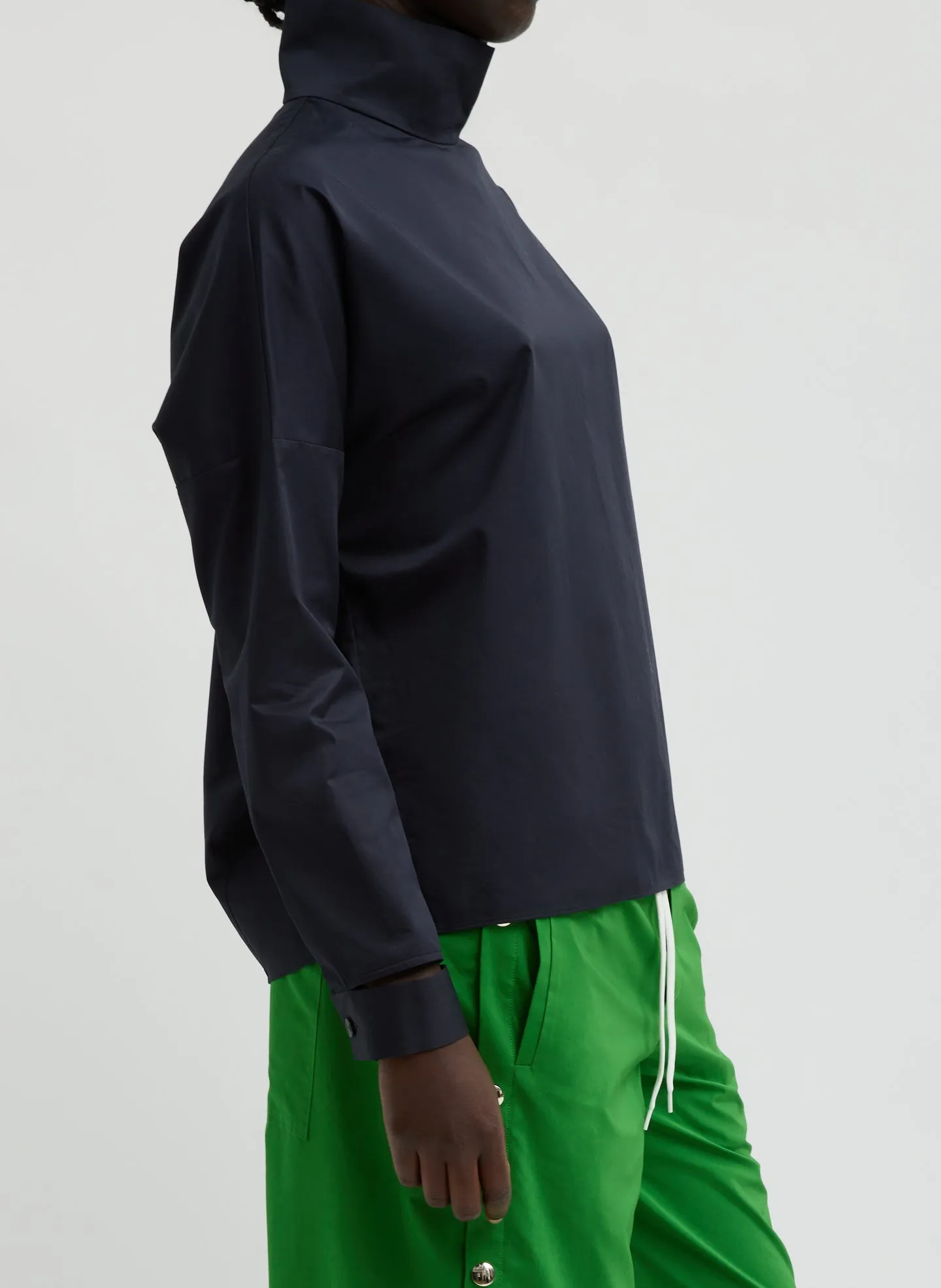 Eco Poplin Funnel Neck Dolman Top sold by Tibi product image thumbnail 2