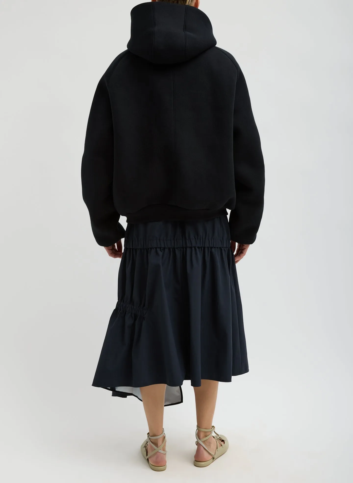 Compact Tech French Terry Zip Up Hoodie sold by Tibi product image thumbnail 4