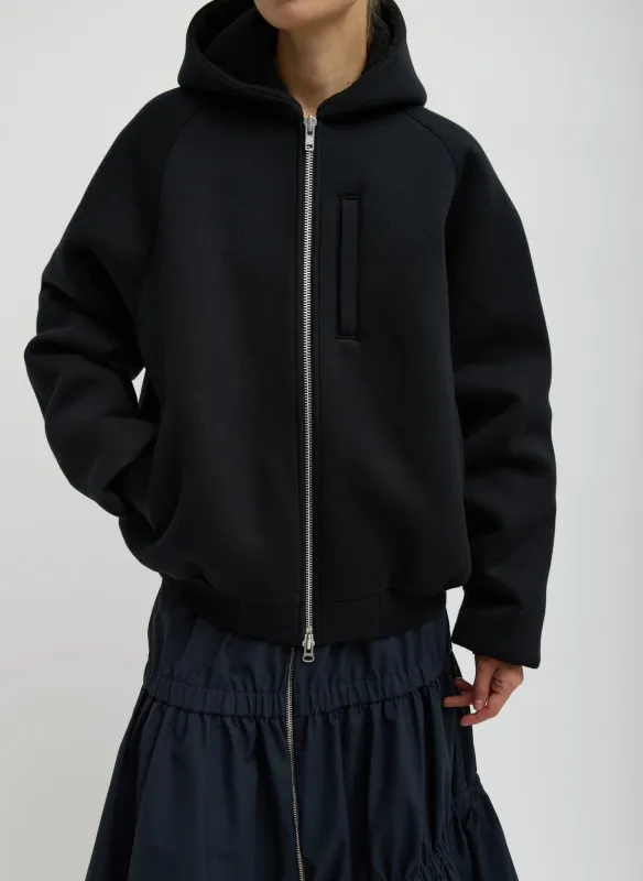 Compact Tech French Terry Zip Up Hoodie made by Tibi