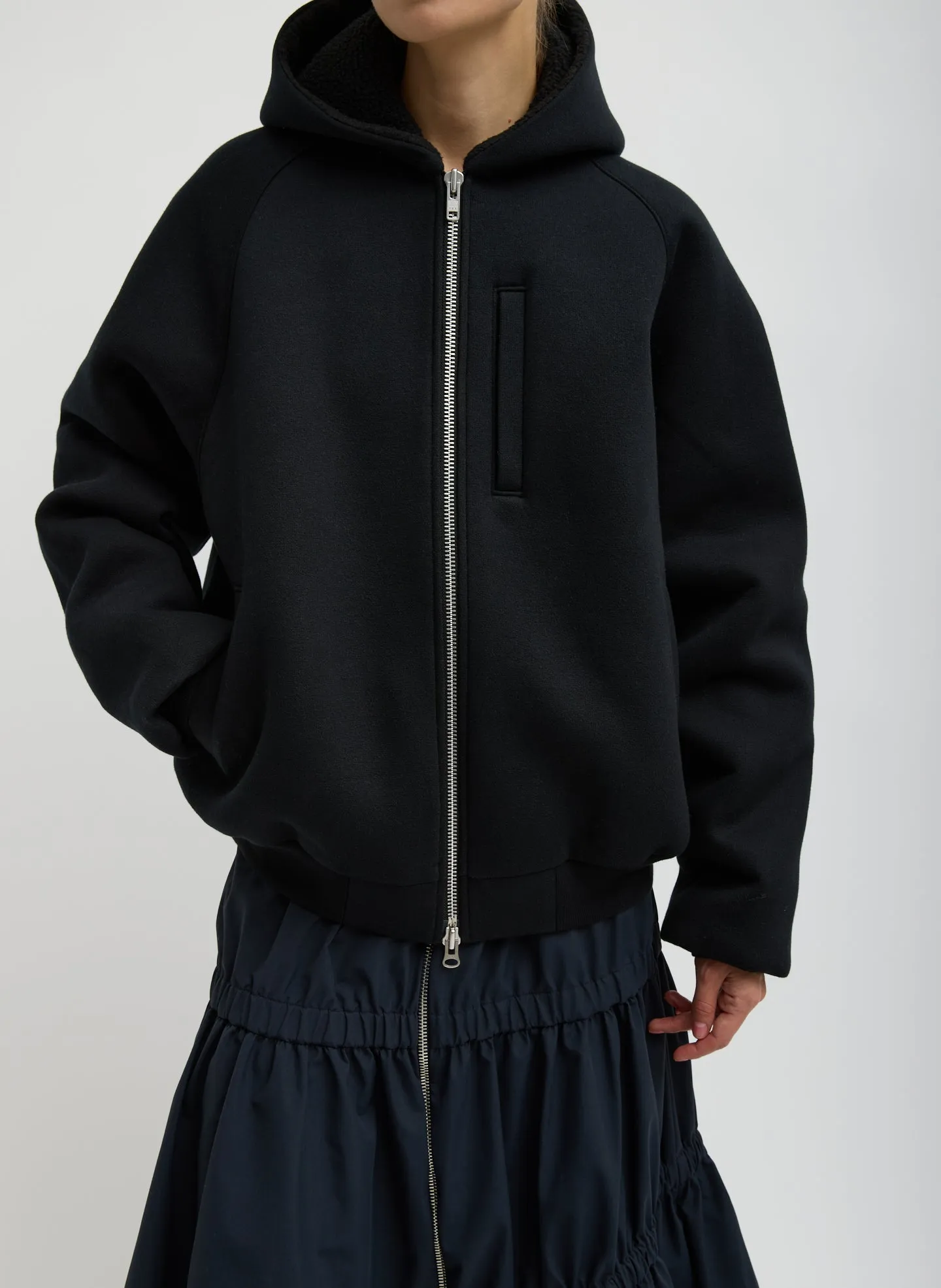 Compact Tech French Terry Zip Up Hoodie sold by Tibi