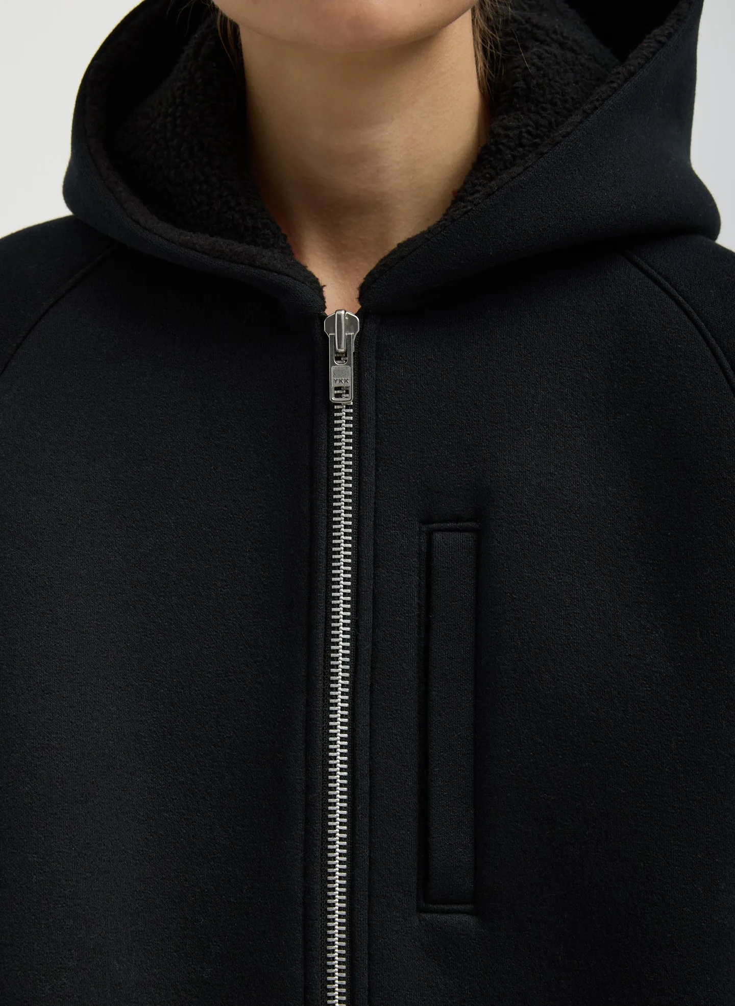 Compact Tech French Terry Zip Up Hoodie sold by Tibi product image thumbnail 5