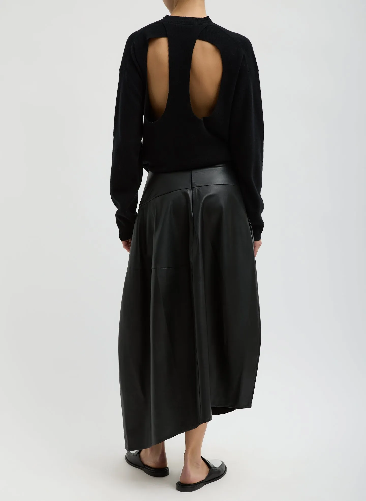 Leather Asymmetrical Balloon Skirt sold by Tibi product image thumbnail 5
