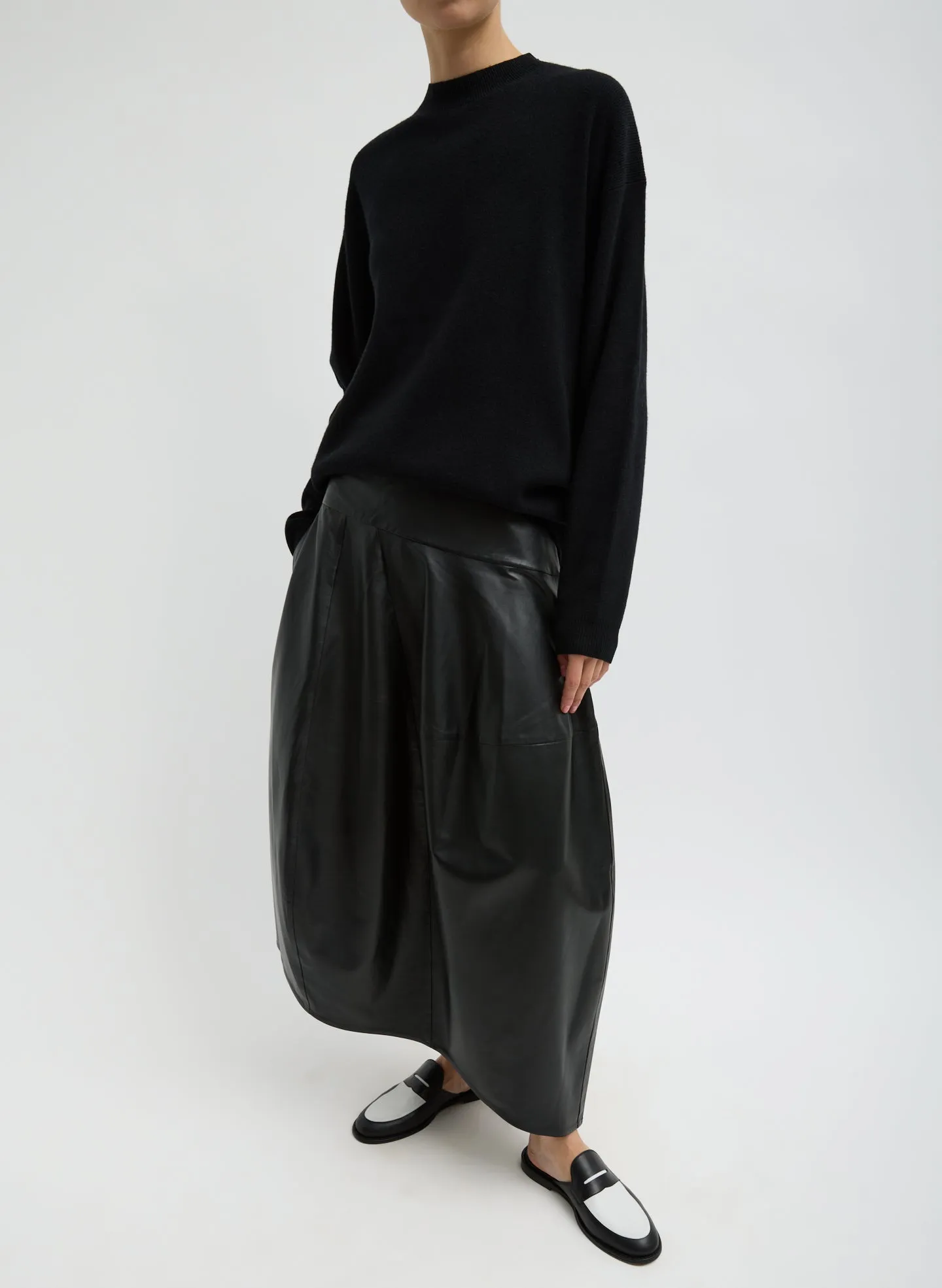 Leather Asymmetrical Balloon Skirt sold by Tibi product image thumbnail 2