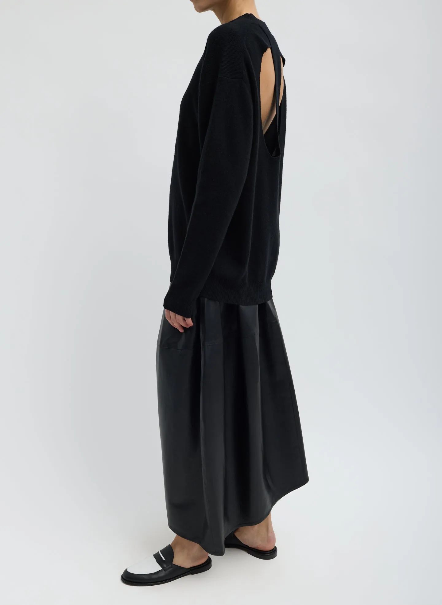 Leather Asymmetrical Balloon Skirt sold by Tibi product image thumbnail 4