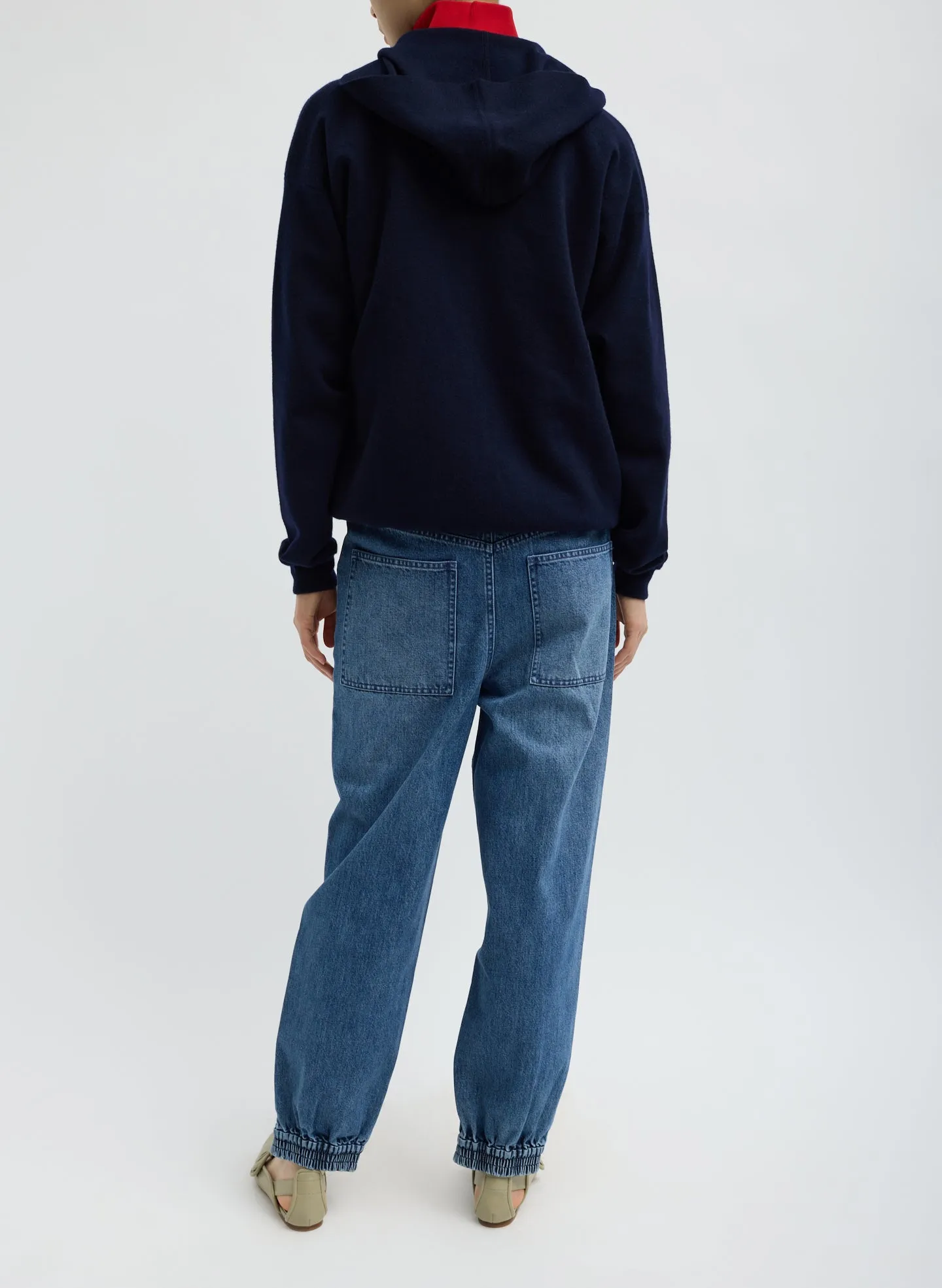 Zippered Denim Jogger sold by Tibi product image thumbnail 3