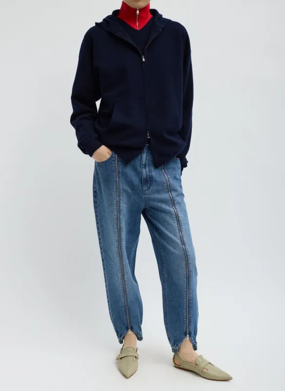 Zippered Denim Jogger made by Tibi