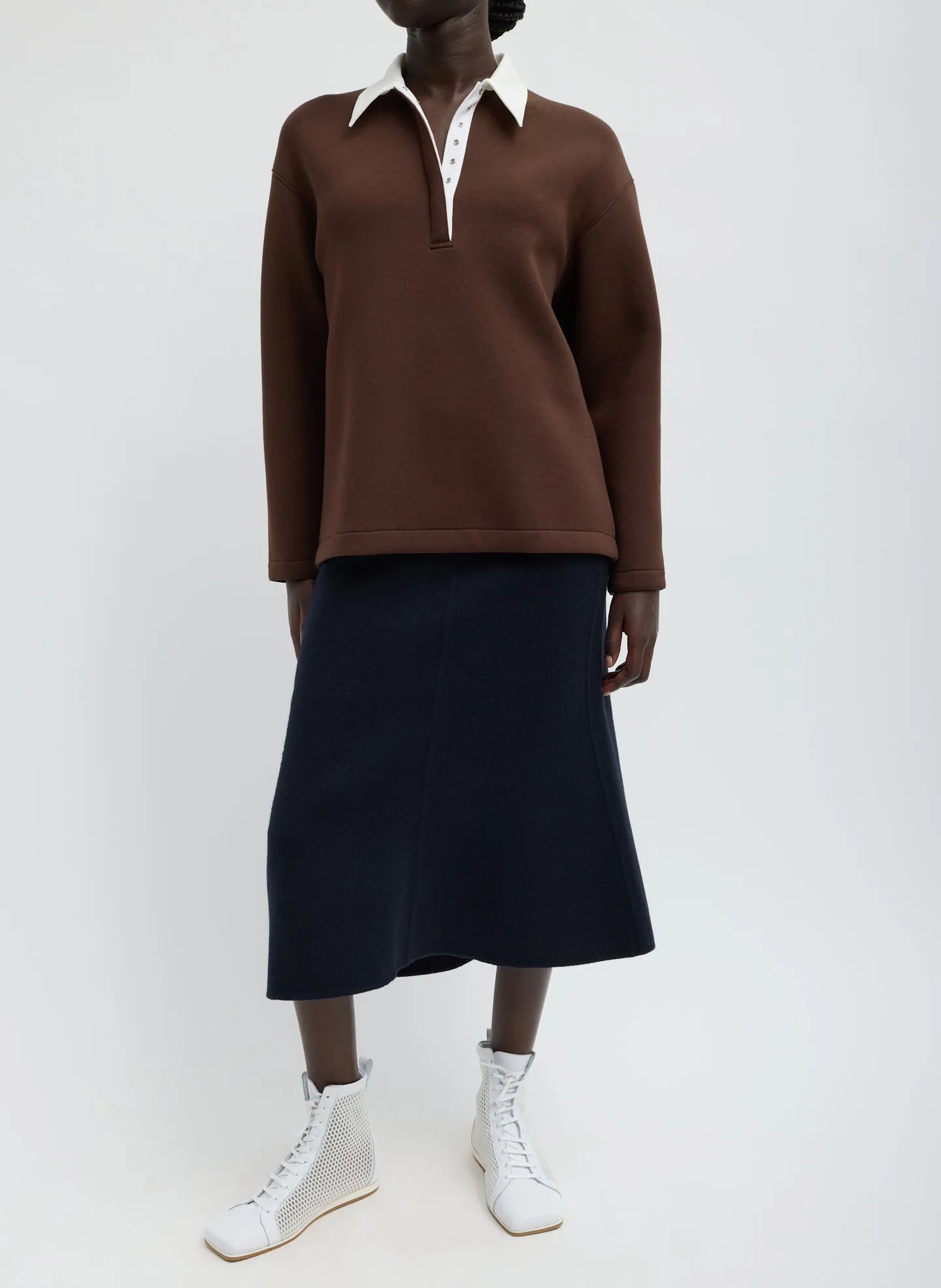 Bonded Viscose Sculpted Polo sold by Tibi product image thumbnail 4