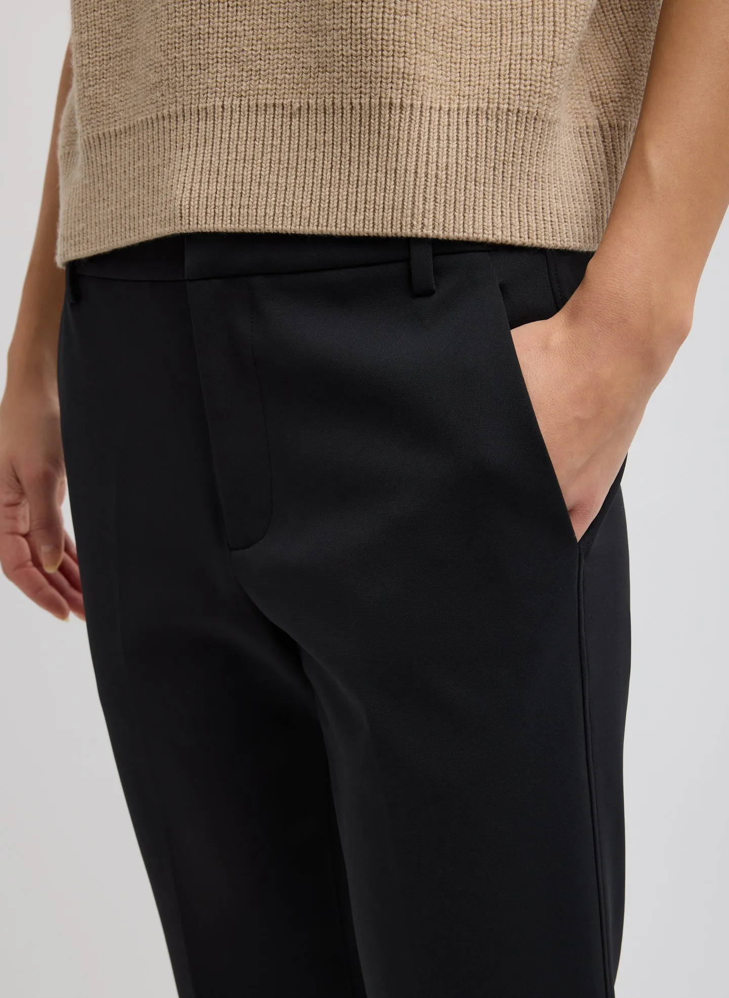 Compact Tech Knit Cropped Bootcut Pant sold by Tibi product image thumbnail 4