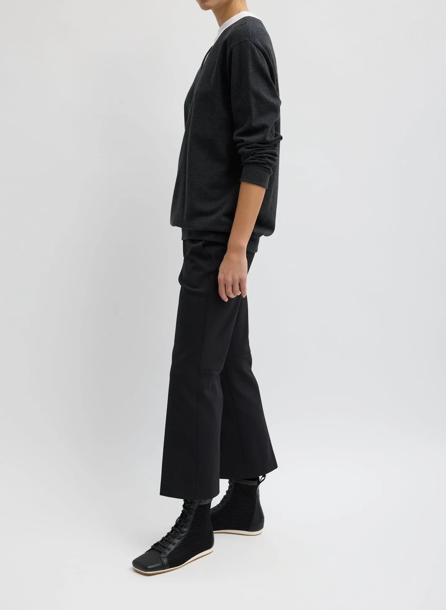 Compact Tech Knit Cropped Bootcut Pant sold by Tibi product image thumbnail 2