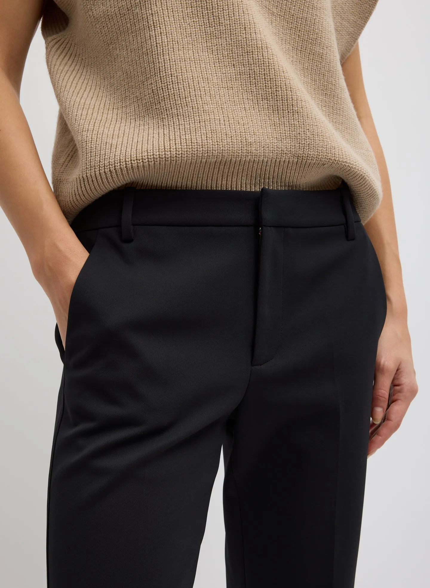 Compact Tech Knit Cropped Bootcut Pant sold by Tibi product image thumbnail 5