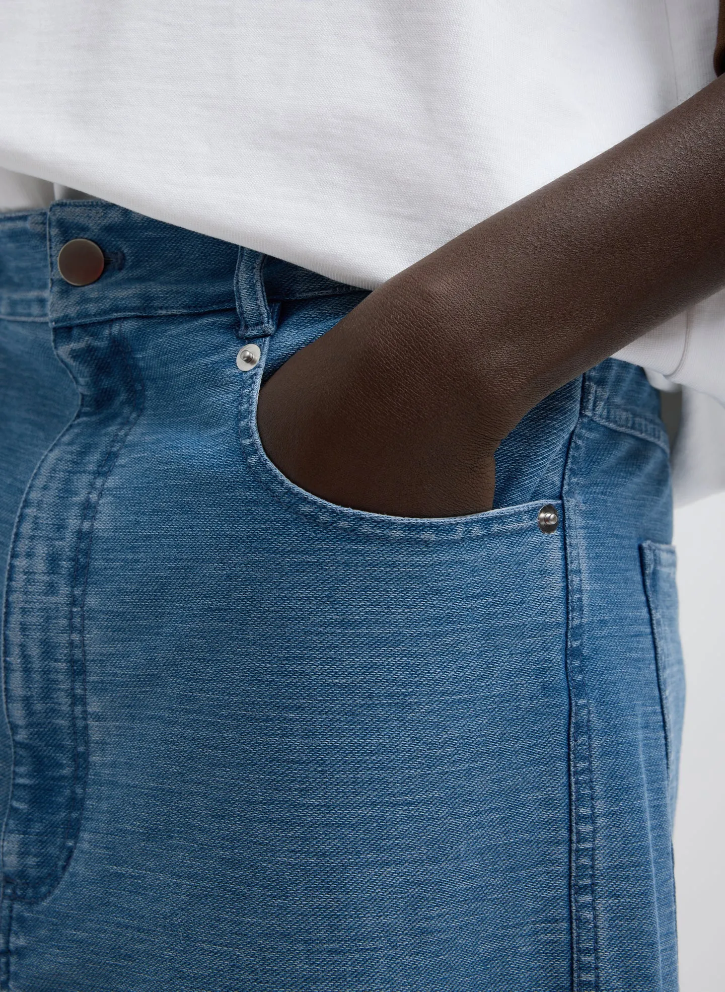 Denim Interlock Mica Jean sold by Tibi product image thumbnail 4