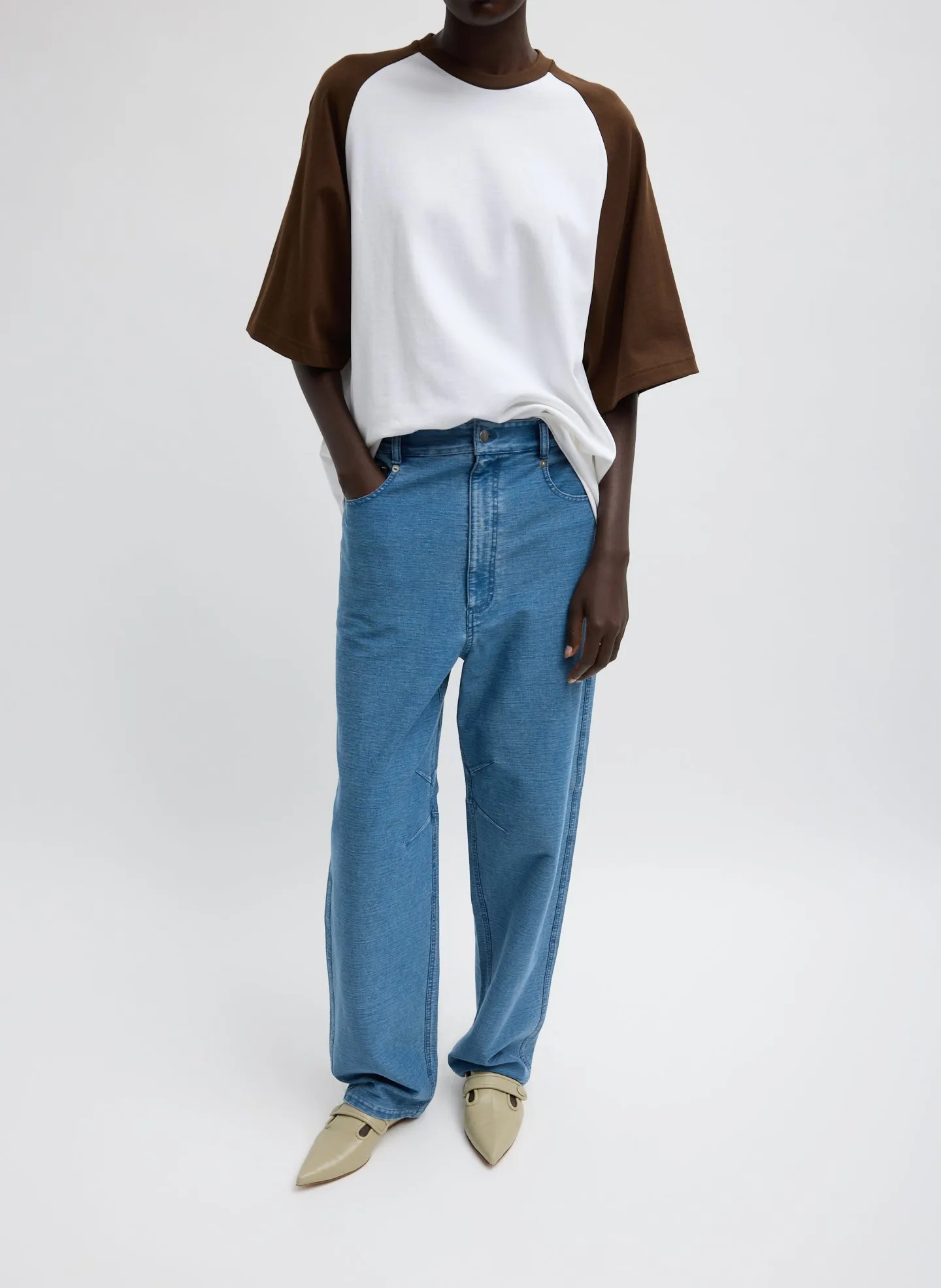 Denim Interlock Mica Jean sold by Tibi