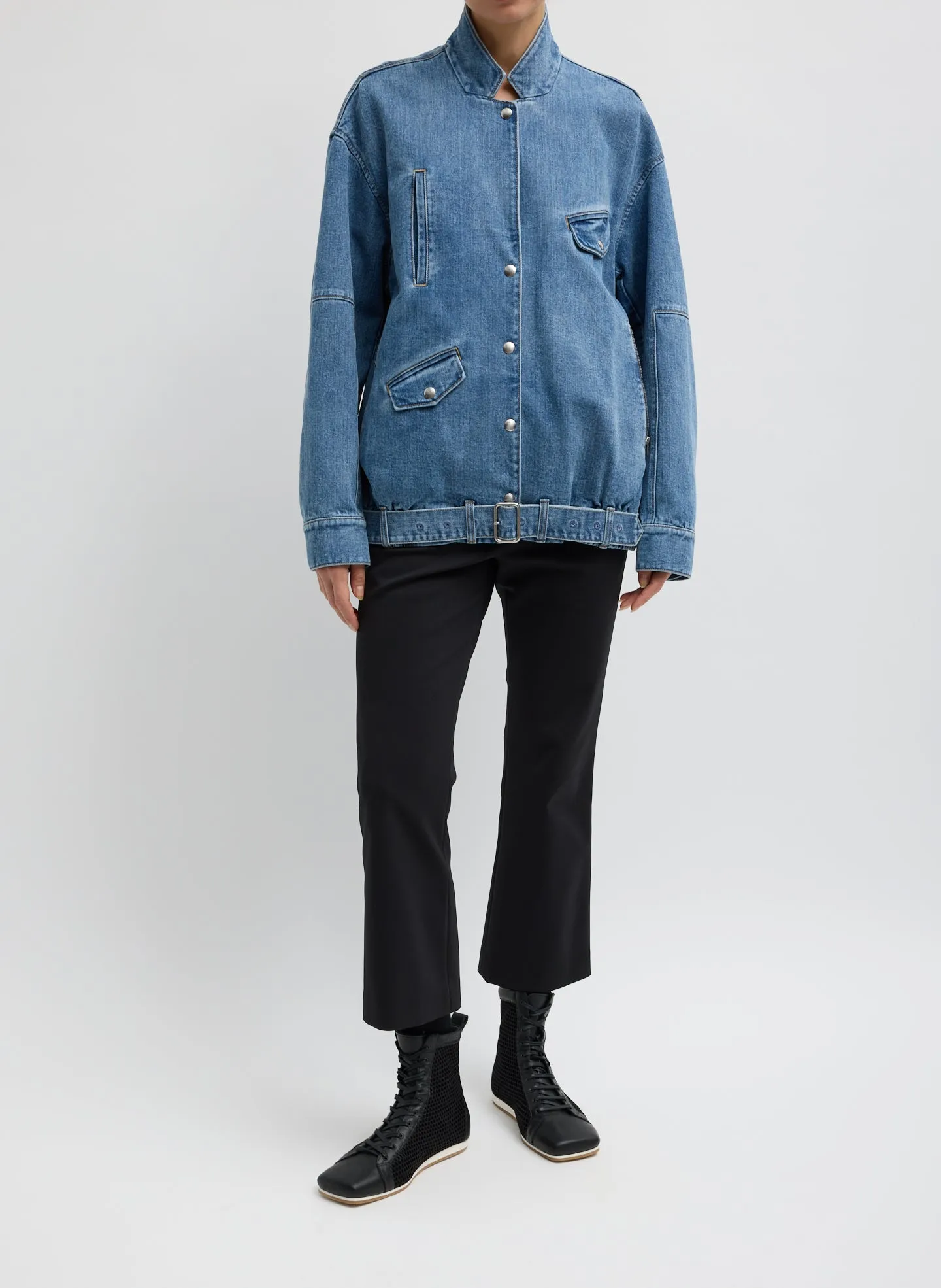 Classic Denim Moto Bomber sold by Tibi product image thumbnail 3