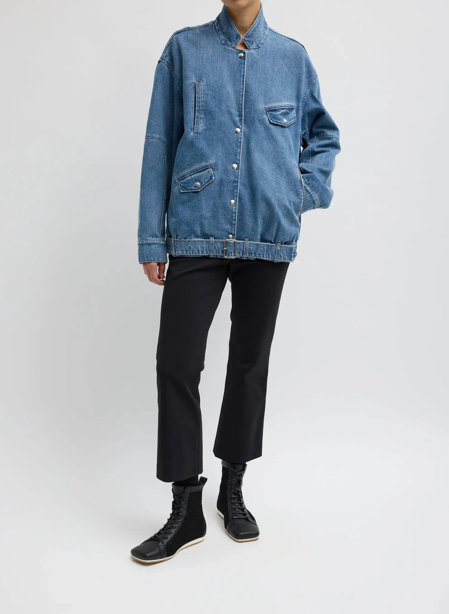 Classic Denim Moto Bomber sold by Tibi product image thumbnail 2