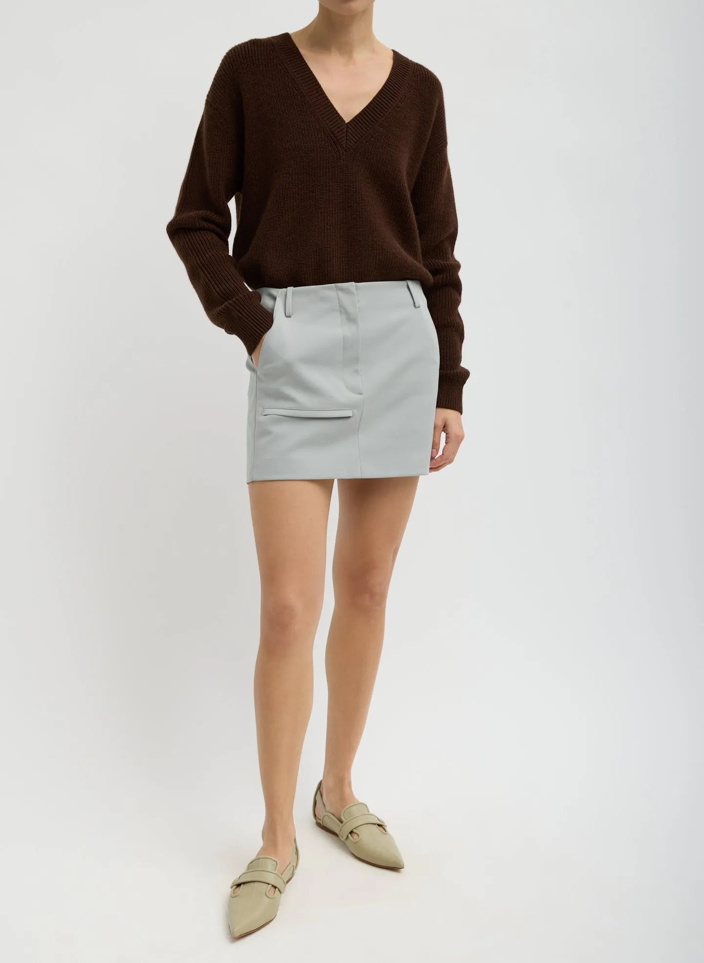 Compact Tech Knit Mini Skirt sold by Tibi