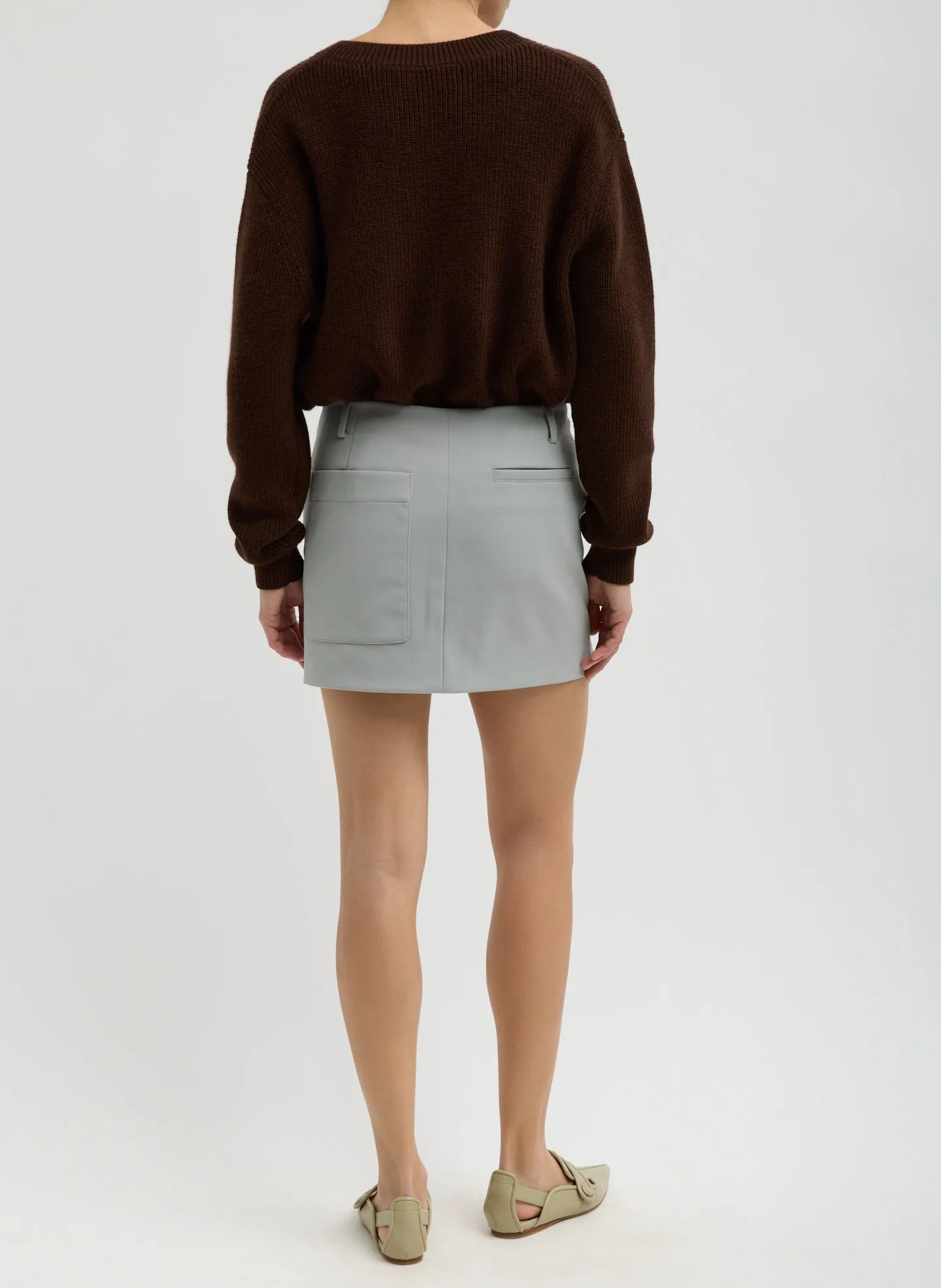 Compact Tech Knit Mini Skirt sold by Tibi product image thumbnail 3
