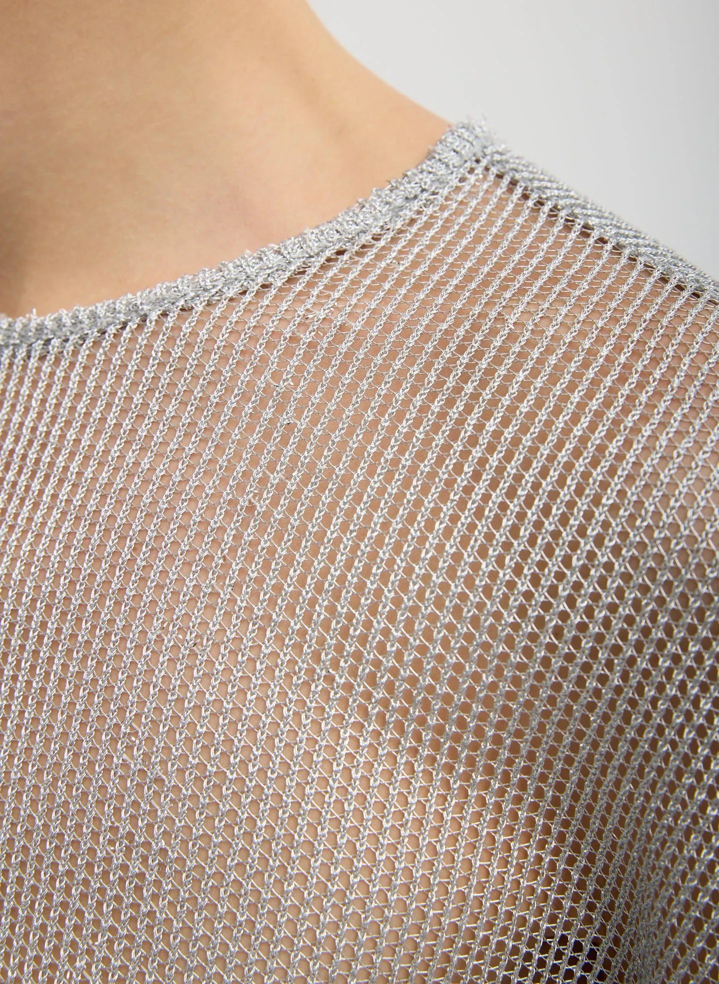 Viscose Metallic Mesh Easy T-Shirt sold by Tibi product image thumbnail 5