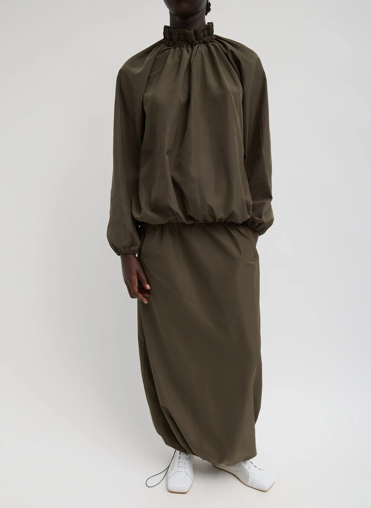 Italian Sporty Nylon Maxi Anorak Skirt sold by Tibi product image thumbnail 3