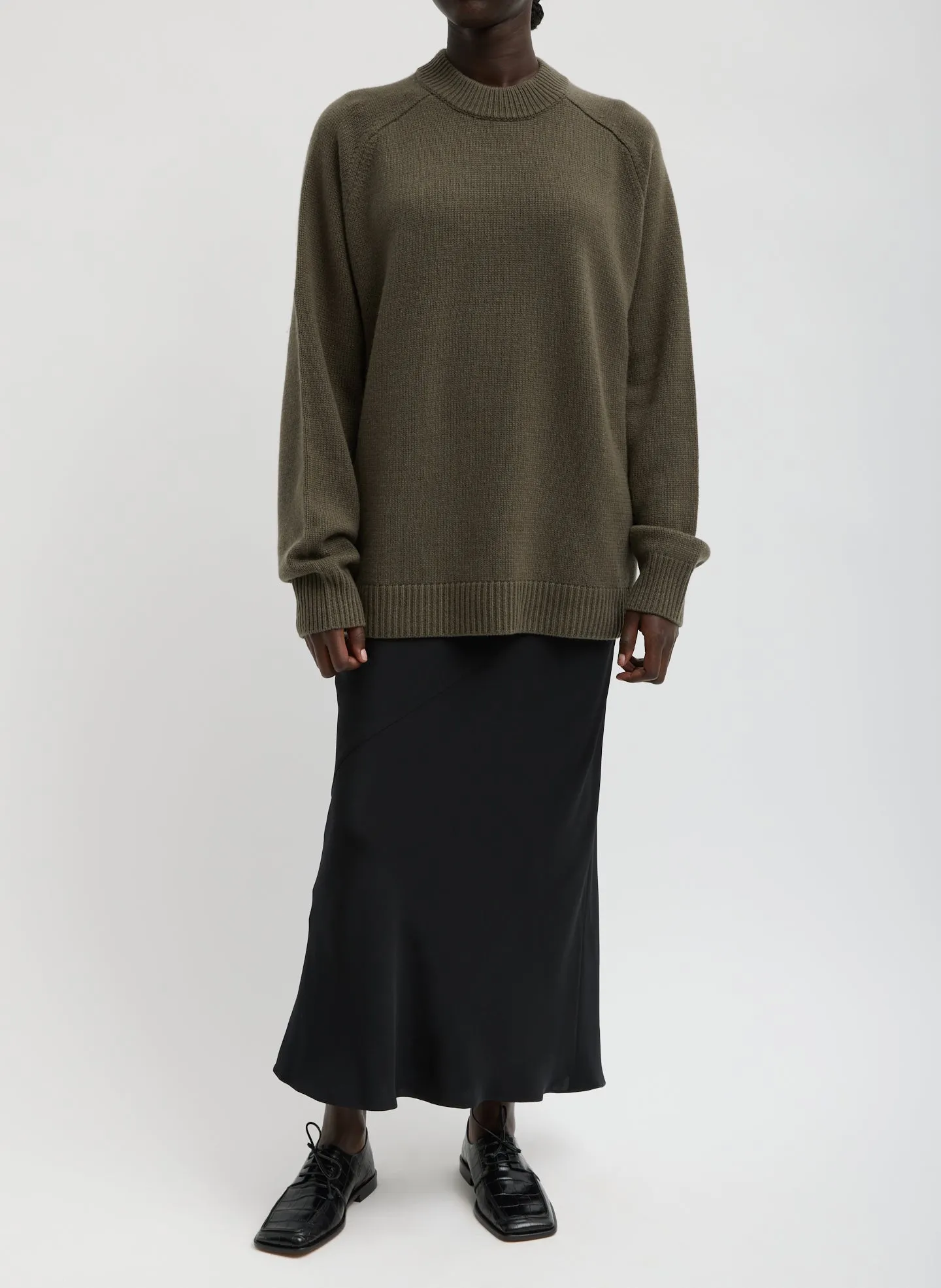 Cashmere Crewneck Oversized Pullover Sweater sold by Tibi product image thumbnail 4