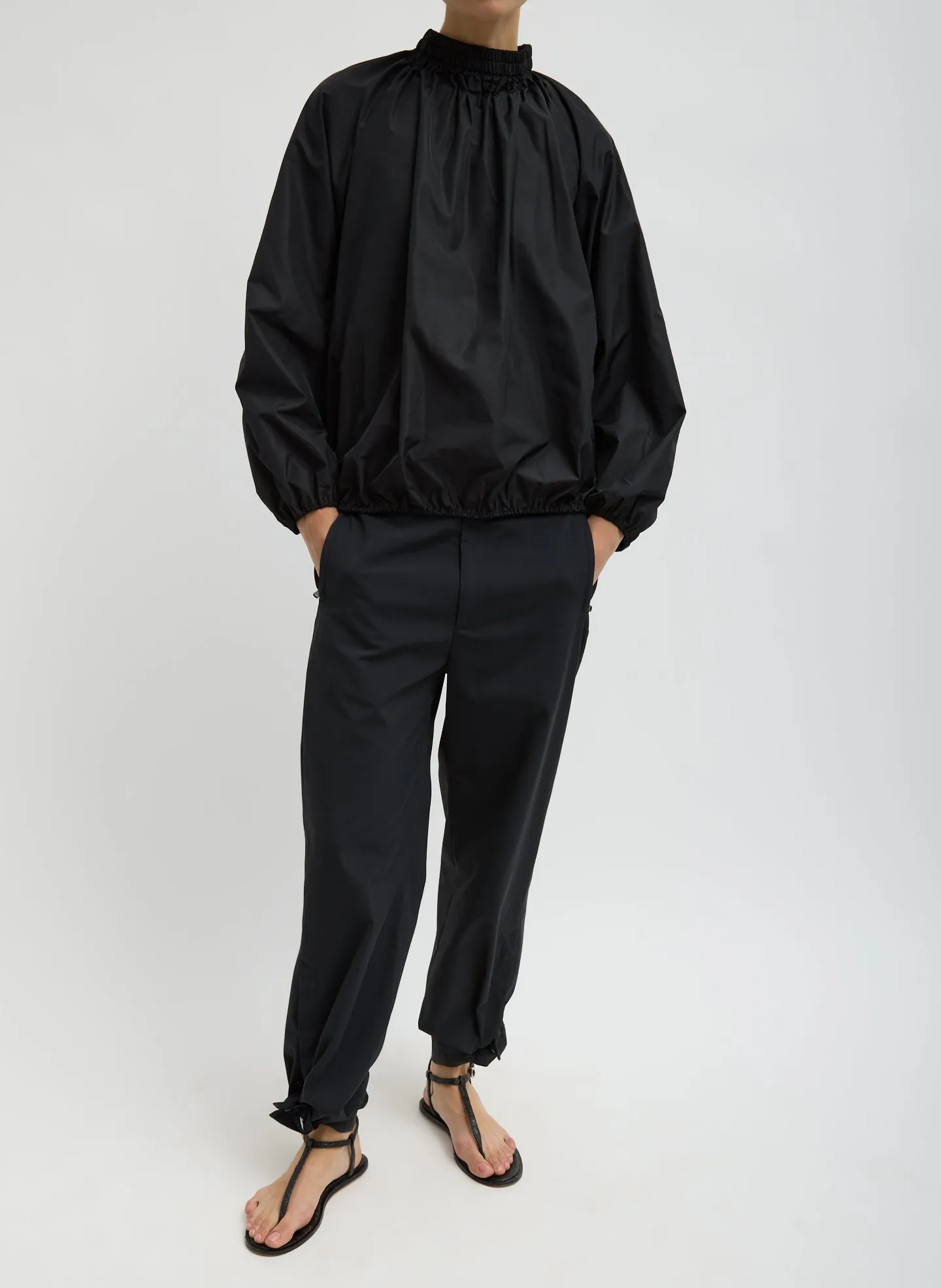 Italian Sporty Nylon Shirred Anorak Top sold by Tibi product image thumbnail 4