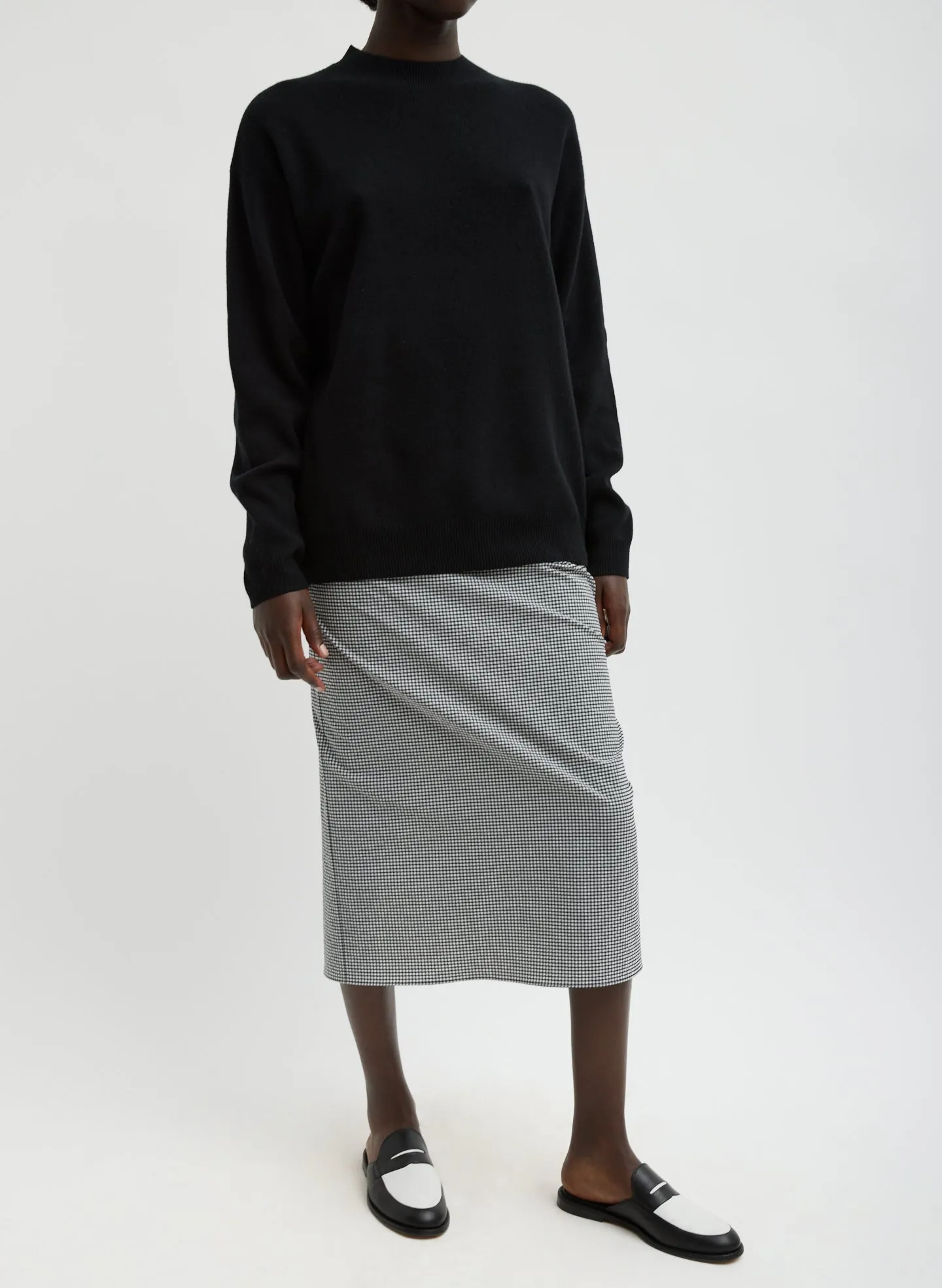 Tech Gingham Slip Skirt sold by Tibi product image thumbnail 4