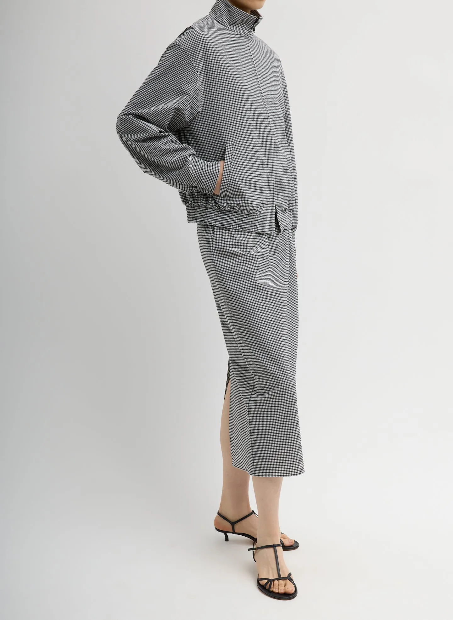 Tech Gingham Slip Skirt sold by Tibi product image thumbnail 2