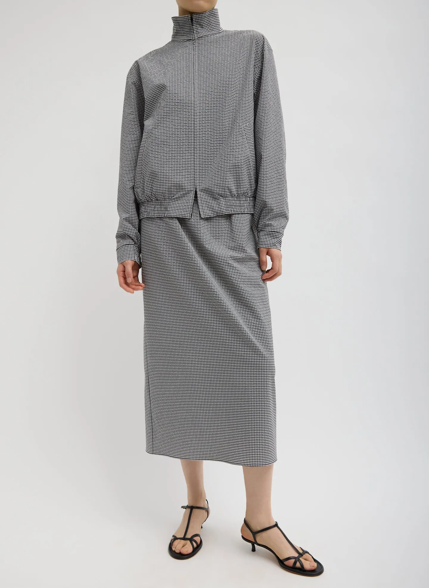 Tech Gingham Slip Skirt sold by Tibi